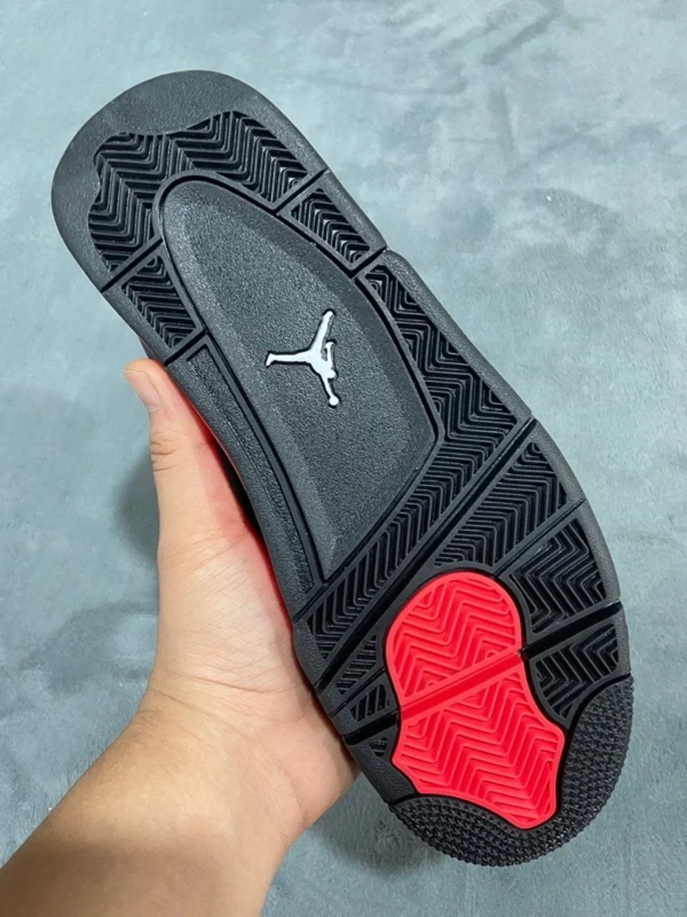 Air Jordan 4 Men's Black and Red Retro Basketball Sneakers